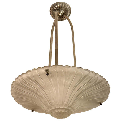 French Art Deco Chandelier Pendant by G Leleu