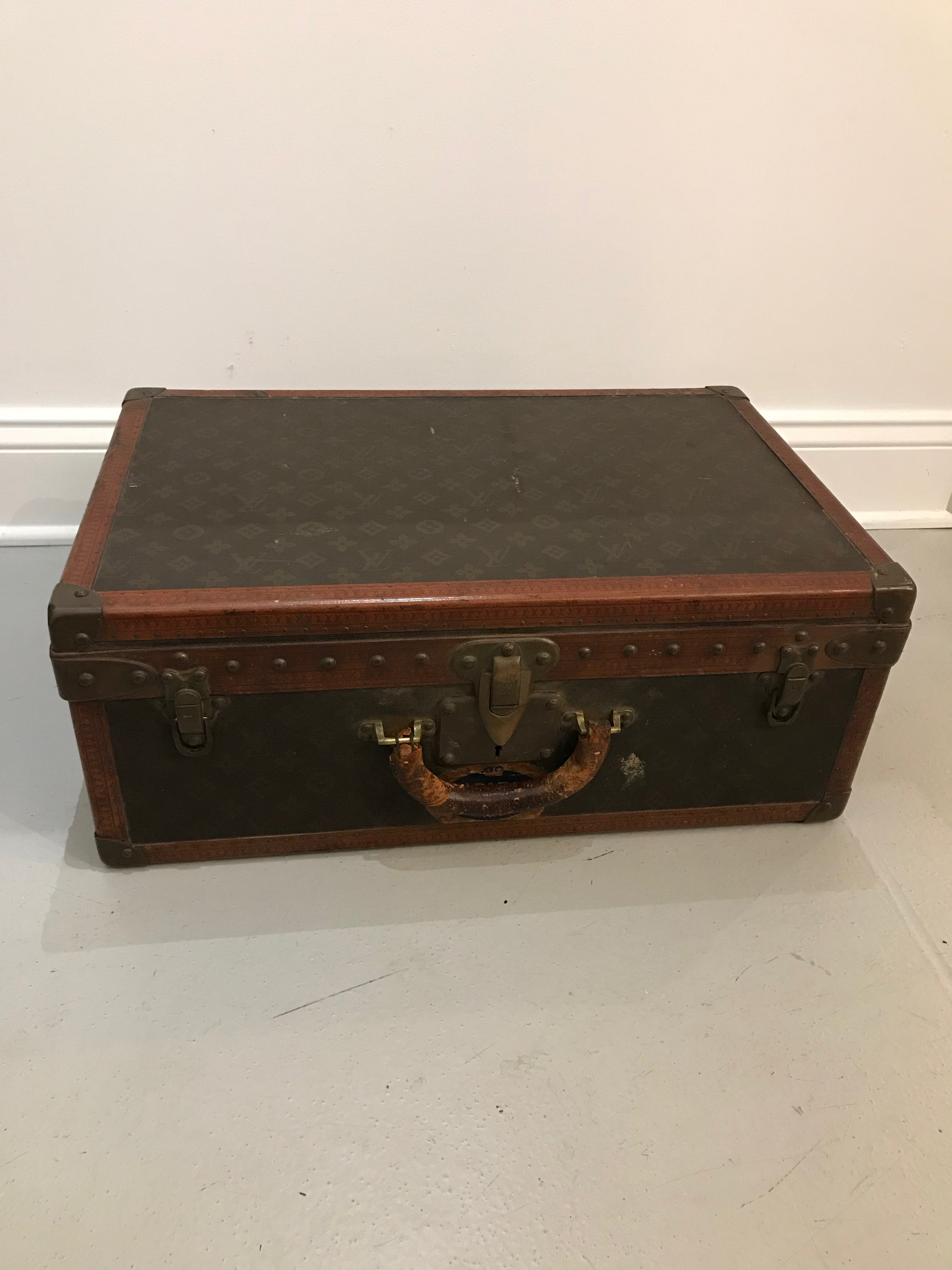 Early 20th c Louis Vuitton Steamer Trunk with Interior Label & Serial  Number